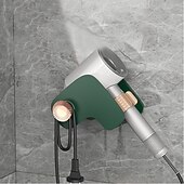 Недорогие Крючки и держатели-настенный держатель для фена для ванной комнаты, подставка для фена без сверления, минималистская роскошная полка для хранения парикмахерских принадлежностей