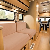 abordables Funda de sofá-Fundas de cojín para comedor de RV, de terciopelo elástico, para RV - Fundas elásticas para asientos de sofá para caravanas - Cómodas y duraderas para acampar y muebles de RV