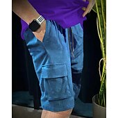 cheap Sweat Shorts-Men's Athletic Shorts Sweat Shorts Shorts Summer Shorts Pocket Drawstring Elastic Waist Plain Comfort Breathable Short Outdoor Sports Classic Casual Black Blue Micro-elastic