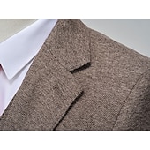 voordelige Formele pakken-heren wollen tweed pakken bruiloft zakelijk visgraat pakken bruin grijs retro formeel op maat 3-delig enkelrijs tweeknoops