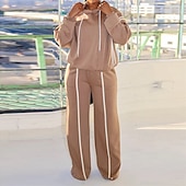 זול חליפות ספורט-בגדי ריקוד נשים אימונית activewear הגדר בגדי ספורט ומנוחה סתיו שרוול ארוך שמור על חום הגוף עמיד רך חדר כושר להתאמן ספורטיבי בגדי ספורט לבוש אקטיבי אבטיח אדום שחור חאקי
