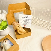 economico I regali-Mini orsacchiotto di peluche fatto a mano in confezione regalo, peluche tascabile per bambini e adulti, grazioso orsetto per regali di compleanno, San Valentino e anniversario.