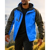 billiga Fleece &amp; 3 i 1-jackor-Herr Vandringsjacka Sportjacka Regnjacka Utomhus Vattentät Andningsfunktion Snabb tork Lättvikt Vandringskläder Vandringskläder Vår Höst Jacka Tennis Golf Löpning Lappverk Svart Gul Röd