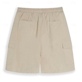 economico Classico-Per uomo Pantaloncini cargo Shorts di Lino Pantaloncini Estivi Shorts da Spiaggia Elastico in vita Coulisse Multi-tasche Semplice Comodità Traspirante Lunghezza al ginocchio All&#039;aperto Quotidiano