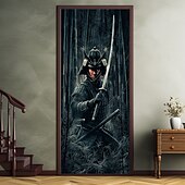 billige Dørdeksler-Dørdekorasjoner Samurai Dørdeksler Dørvev Dørgardin Dekorativ Bakgrunn Innendørs/Utendørs Dørbanner Frontdør Gårdshus