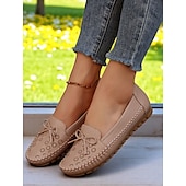 economico Slip-ons e mocassini da donna-mocassini da guida pieghevoli da donna: mocassini in morbida pelle con suole flessibili per il relax in giardino, il relax in veranda e l&#039;uso quotidiano