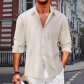 preiswerte Geometrische Muster-Herren Geometrisch Karo / Karomuster Hemd Knopfhemd Lässiges Hemd Langarm Modisch lässig Urlaub Täglich Streetwear Sommer Frühling Umlegekragen 3D-Druck Hemden mit Kragen Blau Khaki Dunkelgrau