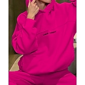 voordelige Trainingspakken-Dames Trainingspak Joggingbroeken Trainingsbroek Kant Zak Brief Sportoutfits Herfst Zwart Roze Training Sportkleding Hardlopen Thermisch Warm Winddicht Lange mouw Sport Sportkleding Rekbaar Normale