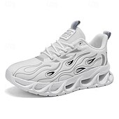 billige Sneakers til herrer-Røde løpesko for menn med flammedetaljer, overdel i høy ytelse og støtdempende såle, perfekt for trening, sportsbegivenheter og en aktiv livsstil