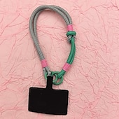 baratos Cordões de telefone e pulseiras-Nova pulseira de pulso colorida bloqueada, capa curta anti-perda para celular, dopamina, cartão estético de alta qualidade para homens e mulheres, confortável e resistente