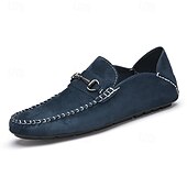 abordables Chaussures sans lacets &amp; mocassins-Mocassins en daim beige pour hommes avec boucle, légers et flexibles, parfaits pour une tenue de bureau décontractée, des soirées sociales et des journées de détente