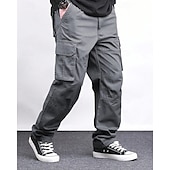 cheap Cargo Pants-Men&#039;s Cargo Pants Trousers Elastic Waist Drawstring Multi Pocket Plain Wearable Outdoor Daily Camping &amp; Hiking Fashion Classic Black Green