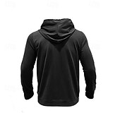 cheap Basic Hoodies-Men's Hoodie Black Army Green Green Dark Gray Coffee Hooded Plain Pocket Sports &amp; Outdoor Daily Holiday Polyester Streetwear Basic Casual Spring Autumn / Fall Clothing Apparel Hoodies Sweatshirts