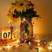 economico Striscie luci a batteria-1 Pz Luce Decorativa a Stringa con 30 LED 3M Patriottica per il 4 Luglio Giorno dell'Indipendenza 250° Anniversario Giorno della Memoria Stringa di Luci Decorativa a Stelle Rosse Bianche e Blu Tema