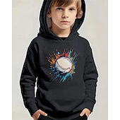 billiga Pojkens 3D Sporter &amp; Spel-Pojkar 3D Grafisk Huvtröja Långärmad Vår Höst Mode Streetwear Barn 4-12 år Huva Utomhus Ledigt Dagligen Normal