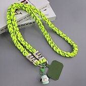 cheap Phone Lanyards &amp; Wrist Straps-Phone Case For Apple AirTag Xiaomi Samsung Galaxy Universal with Lanyard with Wrist Strap Cartoon Geometric Pattern Polyester