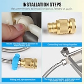 Недорогие аксессуары для сверл-автоматический фонтанчик для питья домашних животных - нержавеющая сталь 304, большой объем для собак, уличное корыто для скота, кур, коров, лошадей