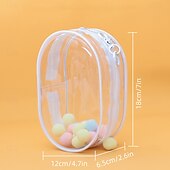 cheap Doll Clothing &amp; Accessories Sets-Clear Bag Keychain For 17/15cm Plush Doll(NO DOLL)Hanging Display CaseProtective CasePlastic PVC Storage Box (Clear Bag)