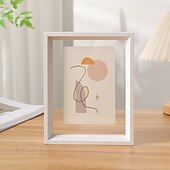 cheap Tabletop Picture Frames-Double-Sided Transparent Acrylic Photo Frame, 10-Inch Display Stand for Specimens, Calligraphy, A4 Photos