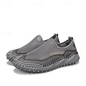 billige Sneakers til herrer-Brune sportsandaler for menn med pustende nettingoverdel og sklisikker såle for strand og fotturer