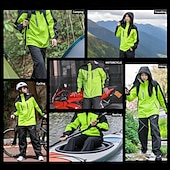 abordables Chaquetas y chalecos para hombre-Impermeable para motocicleta Wosawe, modelos para hombre y mujer, resistente al viento, para pesca al aire libre, senderismo, abrigo, práctico almacenamiento, cortavientos ME224