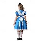 levne Dívčí kostýmy-Alice in Wonderland Pohádka Alice Šaty Postavy z pohádek Sladká Lolita Filmové kostýmy for Dívčí Dětské předvečer Všech svatých Karneval Světový den knihy Výkon Vzdělávací převlékání Školní akce