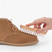 abordables Les fournitures de nettoyage-Brosse de nettoyage en daim pour chaussures et bottes, outil de nettoyage en cuir nubuck avec gomme, brosse à chaussures pour daim, rafraîchisseur de sac et de chaussures