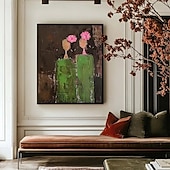 cheap Landscape Paintings-Handmade Oil Painting Canvas Wall Art Decoration Abstract Figures for Home Decor Stretched Frame Hanging Painting/Rolled Frameless Unstretched Painting