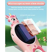 cheap Tool Accessories-Microscope for Kids, Educational Science Kit Toys Portable Handheld Magnifying Glass, Macro Fixed Focus Digital Kid Microscopes Up to 500x Magnification,4X Zoom, Interactive Learning
