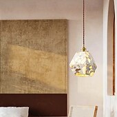 economico Luci a sospensione-lampada a sospensione minimalista retrò francese, cemento wabi-sabi &amp;alabastro per sala da pranzo/camera da letto