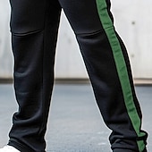 cheap Sweatpants-Men&#039;s Sweatpants Trousers Drawstring Side Stripe Elastic Waist Plain Comfort Breathable Full Length Outdoor Casual Daily Vacation Sports Black Stretchy