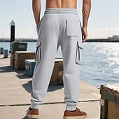 economico Pantaloni della tuta-Per uomo Pantaloni Cargo Joggers Pantaloni Pantaloni da Tuta Cargo Elastico in vita Coulisse Multi-tasche Semplice Indossabile All&#039;aperto Quotidiano Campeggio &amp; Escursionismo Moda Classico Nero Rosso