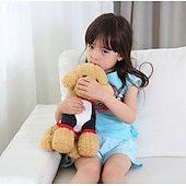 baratos Animais de Peluche-Animais de pelúcia para cães, brinquedos de pelúcia macios e fofinhos, golden retriever, cachorro de pelúcia grande, filhote de cachorro, animais de pelúcia, presente de aniversário para crianças,