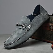 abordables Chaussures sans lacets &amp; mocassins-Mocassins en daim beige pour hommes avec boucle, légers et flexibles, parfaits pour une tenue de bureau décontractée, des soirées sociales et des journées de détente