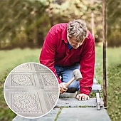 baratos Mofo-Molde de cimento plástico com design de pétala de 1 peça para passarela, pedras de piso, jardim, estrada, pátio, pavimentação, azulejos de parede, azulejos coloridos