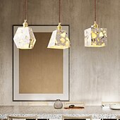 economico Luci a sospensione-lampada a sospensione minimalista retrò francese, cemento wabi-sabi &amp;alabastro per sala da pranzo/camera da letto