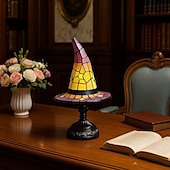 Недорогие Декоративные огни-1 шт. ретро смоляная шляпа ведьмы светильник уникальный ночной светильник для спальни прикроватный светильник атмосфера праздника Хэллоуин декоративный светильник usb-разъем