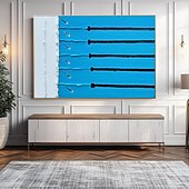 Недорогие Пейзажи-mintura ручная роспись 3d плавание картины маслом на холсте современная абстрактная текстурированная настенная живопись для украшения дома готовая к подвешиванию с натянутой рамой