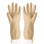 cheap Kitchen Cleaning-Waterproof Dishwashing Gloves for Kitchen Cleaning, Long Plush Rubber Gloves for Winter, Durable Household Chores Laundry Gloves