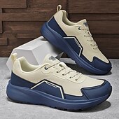 Χαμηλού Κόστους Ανδρικά Sneakers-Ανδρικά πλεκτά mesh αθλητικά παπούτσια με μπλε σόλα σε αντίθεση – ελαφριά και αναπνεύσιμα αθλητικά παπούτσια για τρέξιμο, καθημερινή προπόνηση, ταξίδια στην πόλη και ενεργό τρόπο ζωής.