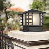 cheap Post Light-Outdoor Post Lamp 5W Aluminum LED Pillar Post Lantern Column Light Fixture for Yard Entrance Garden 110-240V