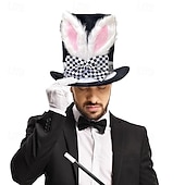 levne Doplňky-Alice in Wonderland Pohádka Śílenec Bílý králík Klobouky Doplňky Cylindr Postavy z pohádek cosplay Filmové kostýmy for Unisex Děti Dospělé předvečer Všech svatých Karneval Světový den knihy Výkon