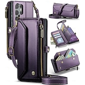 abordables Coques Samsung-téléphone Coque Pour Samsung Galaxy S25 Ultra A55 A35 A25 A15 5G A72 A52 A32 A22 A12 S10 Plus Étui Portefeuille avec Lanière Avec Dragonne Support TPU faux cuir