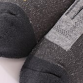 abordables Calcetines deportivos-1 Par Hombre Mujer calcetines de lana merino Calcetines para correr Mantiene abrigado Transpirable Anti ampollas Grueso Al aire libre tripulación media Retazos Lana Merina Gris oscuro Negro Azul