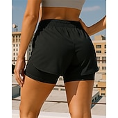abordables Pantalones cortos de correr-Mujer Pantalones Cortos Running Mallas Short Cintura elástica Bermudas Casual Deporte Verano Secado rápido Ligero Transpirable Tenis Correr Corriendo Ajuste regular Ropa de deporte Ropa de Deporte