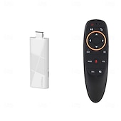 baratos Boxes de TV-Novo dongle mini tv stick h96 max rk3518 2025, caixa de tv inteligente android 14, 2gb, 16gb, 8gb, wifi6 bt, 4k hd, reprodutor de mídia com voz do Google, controle remoto por giroscópio, decodificador