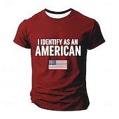 baratos Camisetas Patrióticas 250-4 de julho de 2026 250º Dia da Memória Camiseta Patriótica Patriot Estampa 3D Bandeira dos EUA Gola Redonda Manga Curta Casual Dia a Dia Rua