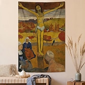 رخيصةأون سجادة دينية-فن الجدارية العصور الوسطى زينة جدارية عصور وسطى زخرفة جداريات كبيرة تصوير خلفية بطانية ستارة زينة غرفة النوم المعيشة