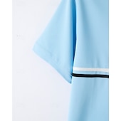 cheap Men's Classic Polo-Men's Golf Shirt Golf Polos Shirts Casual Sports Stand Collar Short Sleeve Basic Modern Color Block Patchwork Buttons Summer Spring Regular Fit Black Navy Blue Sky Blue Dark Green Brown Gray Golf