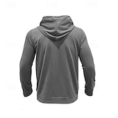 cheap Basic Hoodies-Men's Hoodie Black Army Green Green Dark Gray Coffee Hooded Plain Pocket Sports &amp; Outdoor Daily Holiday Polyester Streetwear Basic Casual Spring Autumn / Fall Clothing Apparel Hoodies Sweatshirts